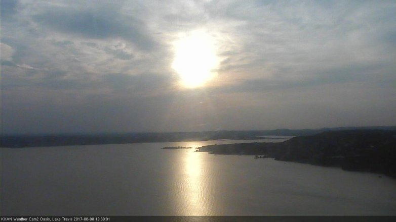 Lake Travis webcam, June 8, 2017 6:45 PM CT