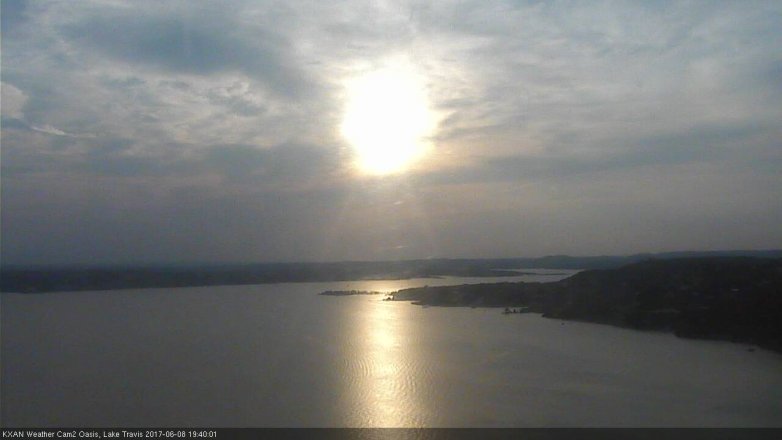 Lake Travis webcam, June 8, 2017 6:55 PM CT