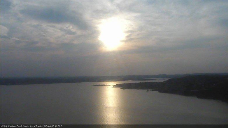 Lake Travis webcam, June 8, 2017 7:00 PM CT
