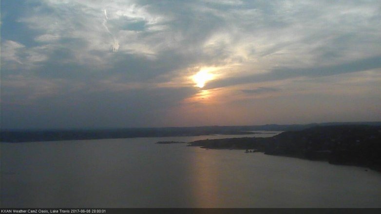 Lake Travis webcam, June 8, 2017 7:10 PM CT