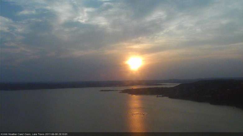 Lake Travis webcam, June 8, 2017 7:15 PM CT