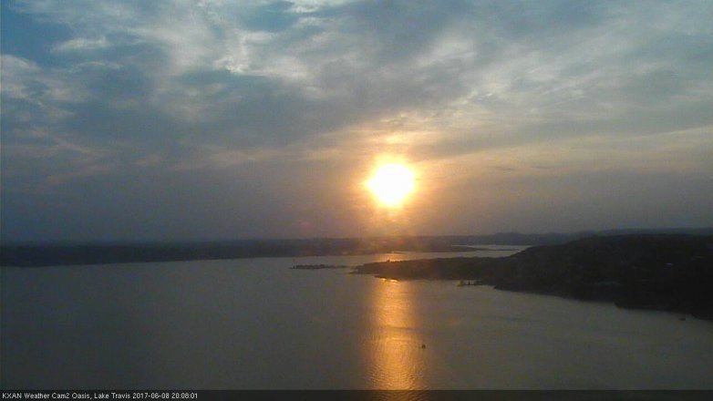 Lake Travis webcam, June 8, 2017 7:30 PM CT