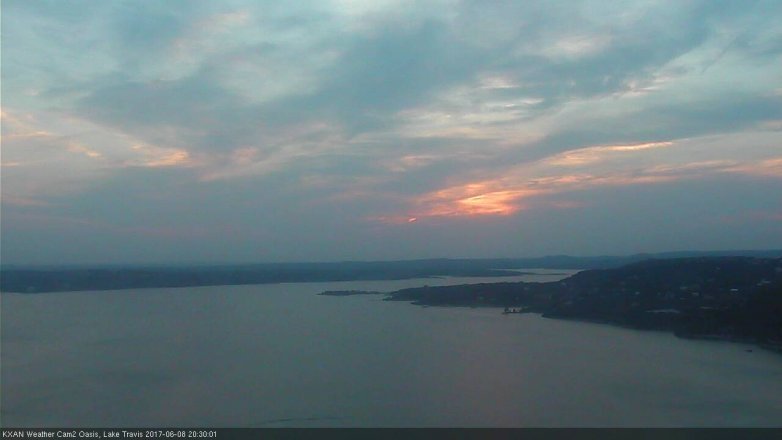 Lake Travis webcam, June 8, 2017 7:40 PM CT