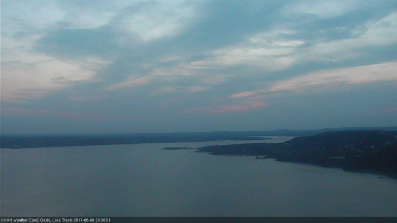 Lake Travis webcam, June 8, 2017 7:55 PM CT