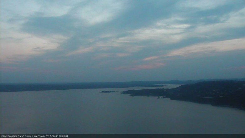 Lake Travis webcam, June 8, 2017 8:05 PM CT