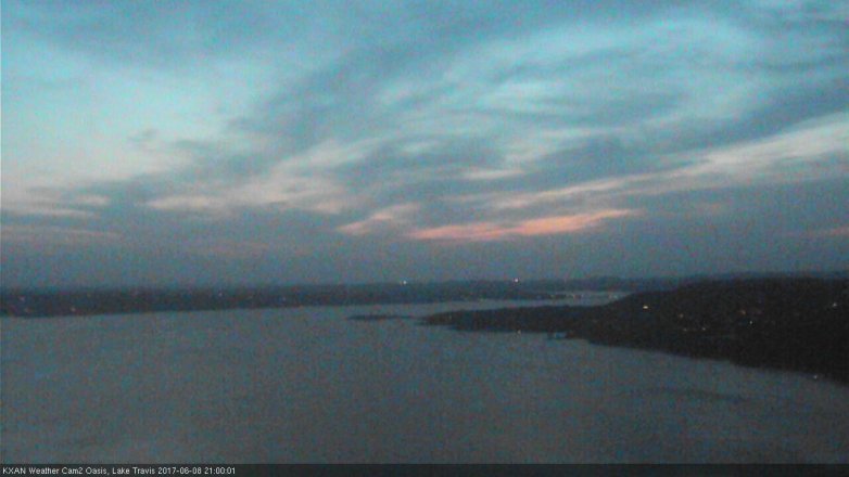 Lake Travis webcam, June 8, 2017 8:20 PM CT
