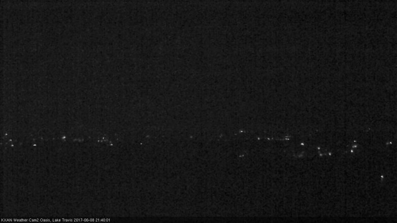 Lake Travis webcam, June 8, 2017 9:00 PM CT