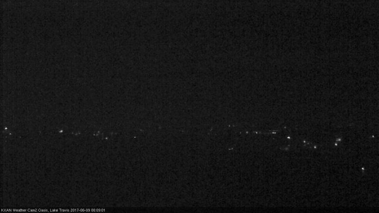 Lake Travis webcam, June 8, 2017 11:25 PM CT