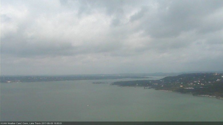 Lake Travis webcam, June 9, 2017 9:30 AM CT