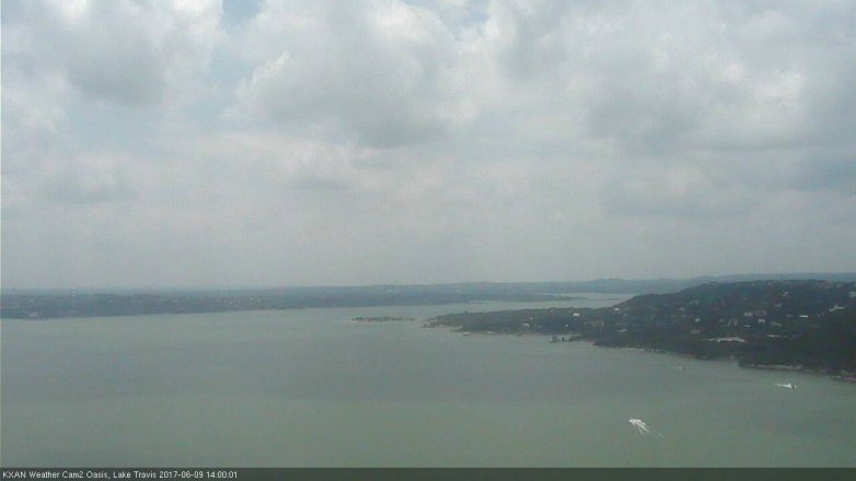 Lake Travis webcam, June 9, 2017 1:10 PM CT