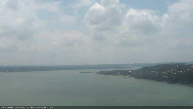 Lake Travis webcam, June 9, 2017 1:20 PM CT