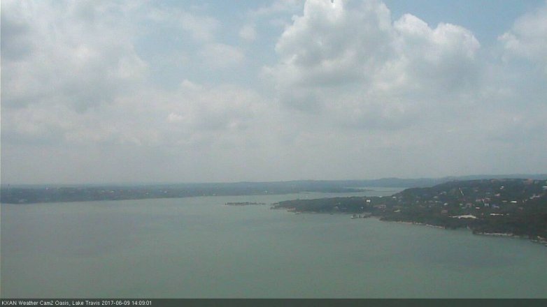 Lake Travis webcam, June 9, 2017 1:40 PM CT