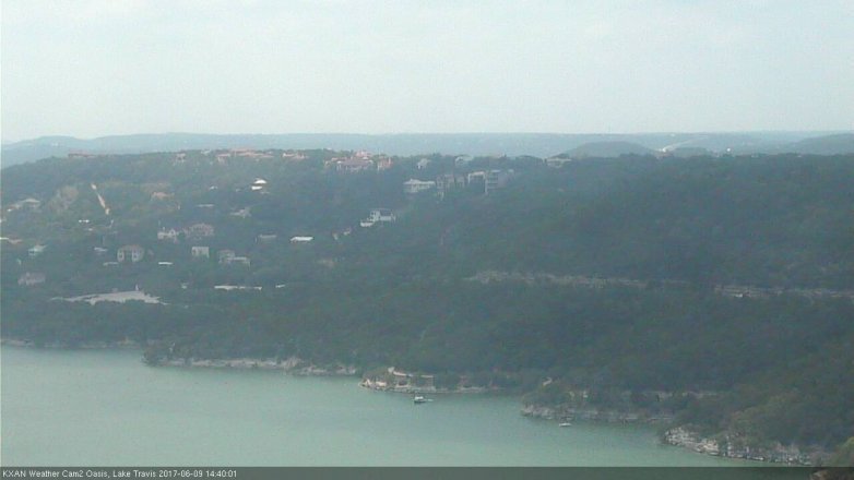 Lake Travis webcam, June 9, 2017 1:45 PM CT