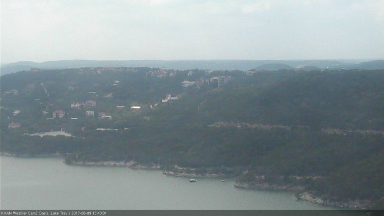 Lake Travis webcam, June 9, 2017 2:55 PM CT