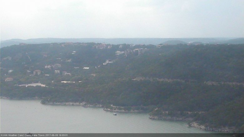 Lake Travis webcam, June 9, 2017 3:20 PM CT