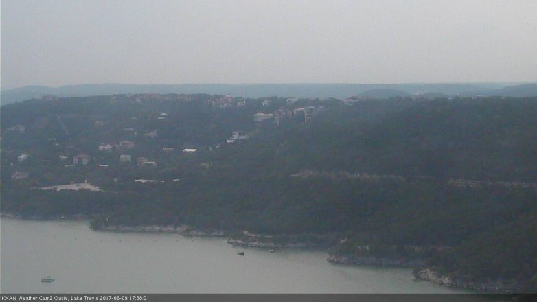 Lake Travis webcam, June 9, 2017 5:05 PM CT
