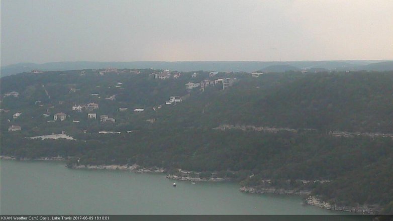 Lake Travis webcam, June 9, 2017 5:20 PM CT