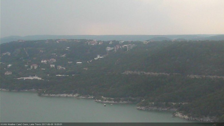 Lake Travis webcam, June 9, 2017 5:35 PM CT