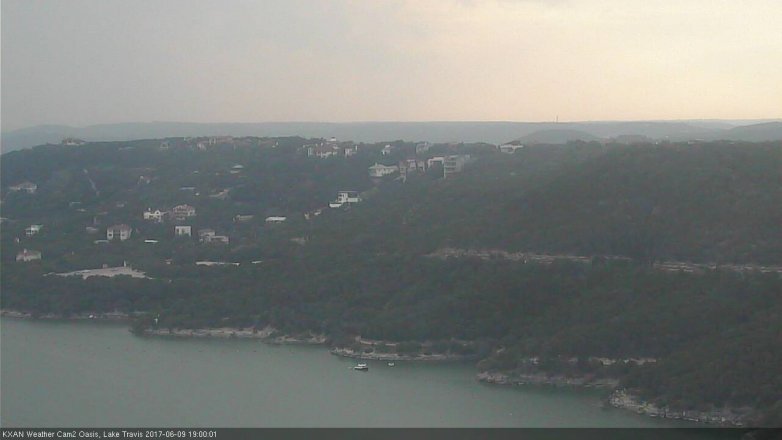 Lake Travis webcam, June 9, 2017 6:20 PM CT