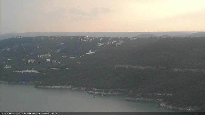 Lake Travis webcam, June 9, 2017 6:30 PM CT