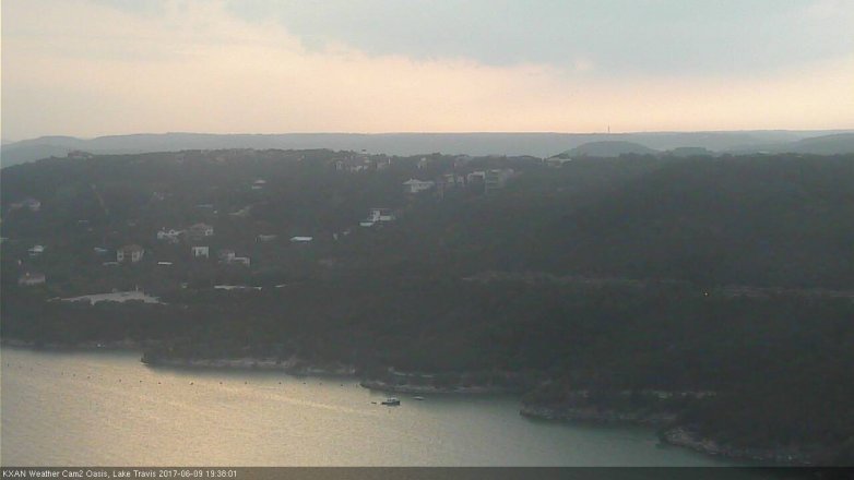 Lake Travis webcam, June 9, 2017 6:45 PM CT