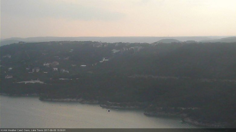 Lake Travis webcam, June 9, 2017 6:50 PM CT