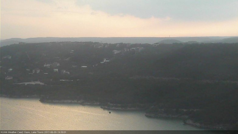 Lake Travis webcam, June 9, 2017 6:55 PM CT