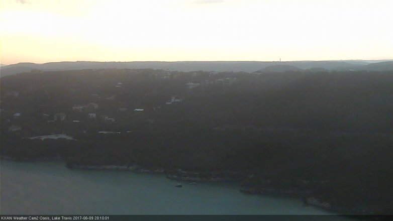 Lake Travis webcam, June 9, 2017 7:20 PM CT