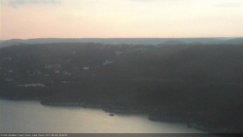 Lake Travis webcam, June 9, 2017 7:25 PM CT