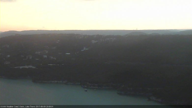 Lake Travis webcam, June 9, 2017 7:35 PM CT