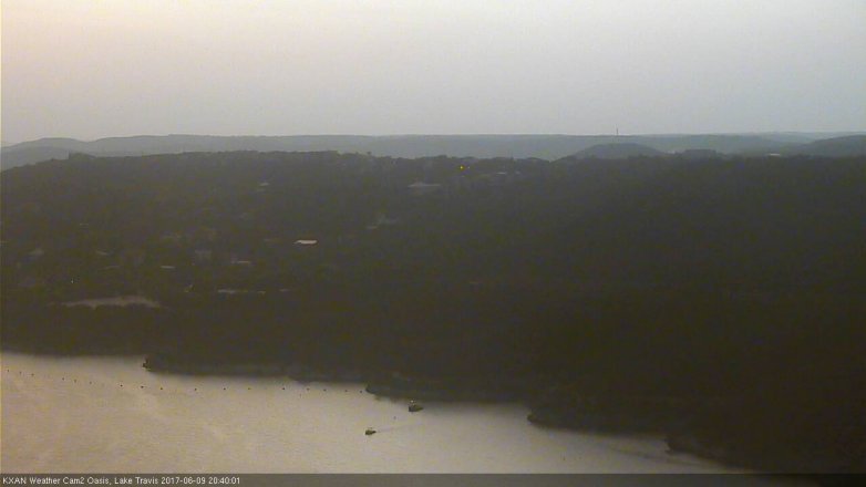 Lake Travis webcam, June 9, 2017 8:05 PM CT