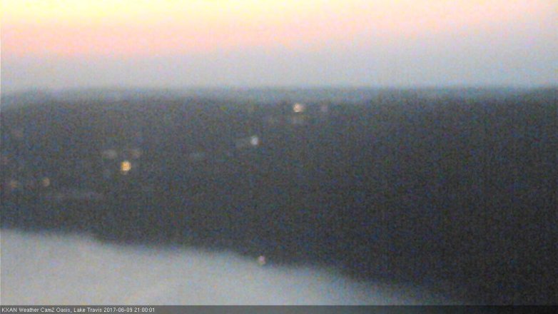 Lake Travis webcam, June 9, 2017 8:10 PM CT