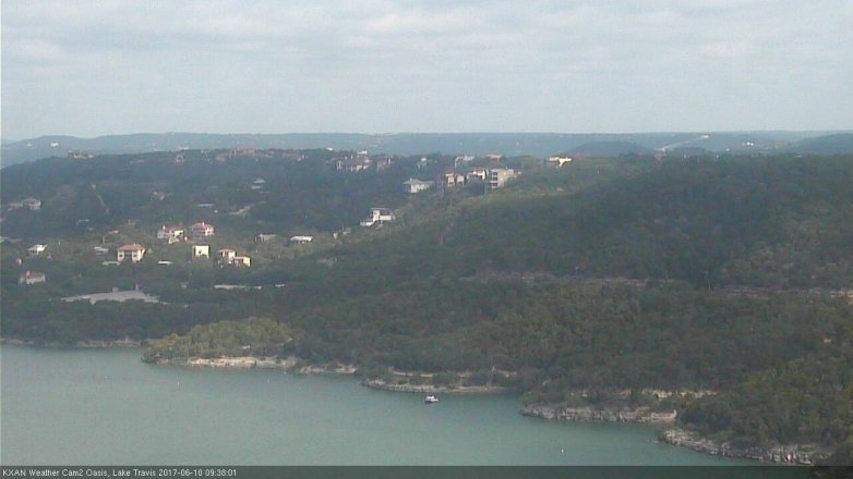 Lake Travis webcam, June 10, 2017 9:00 AM CT