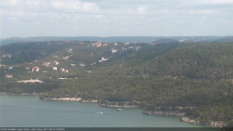 Lake Travis webcam, June 10, 2017 9:15 AM CT