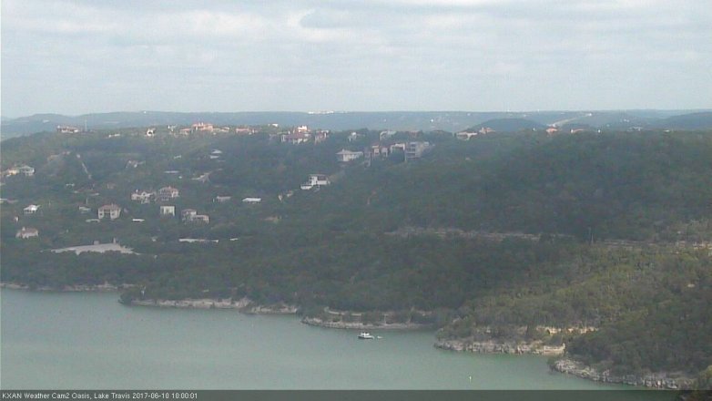 Lake Travis webcam, June 10, 2017 9:25 AM CT