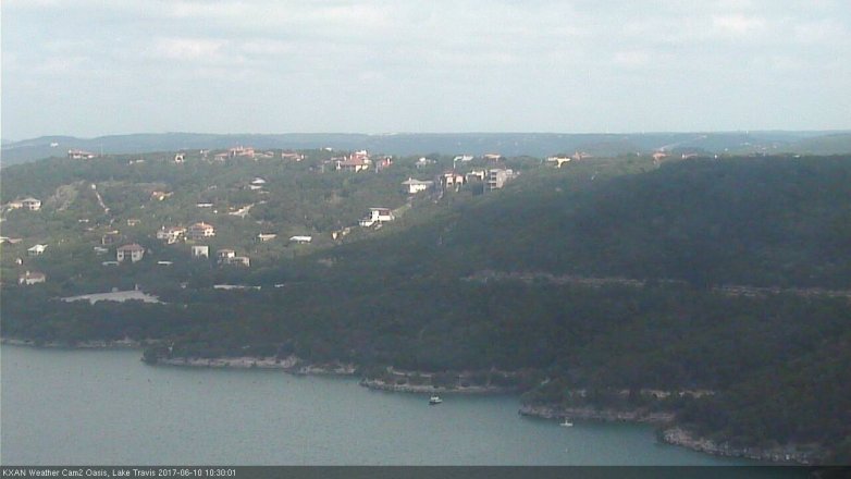 Lake Travis webcam, June 10, 2017 9:40 AM CT