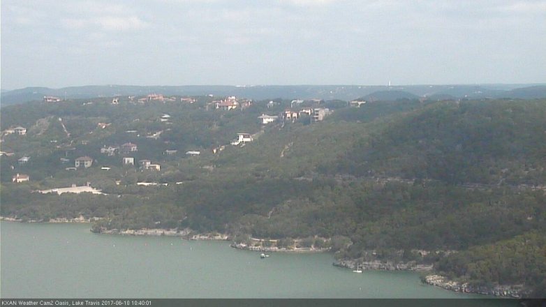 Lake Travis webcam, June 10, 2017 10:10 AM CT