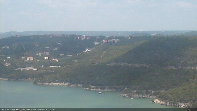 Lake Travis webcam, June 10, 2017 10:45 AM CT