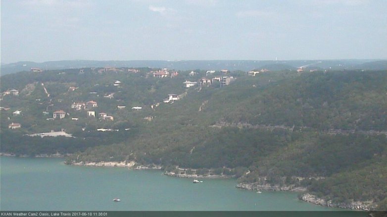 Lake Travis webcam, June 10, 2017 10:50 AM CT