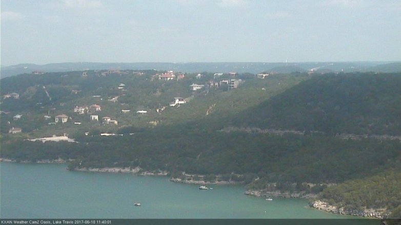 Lake Travis webcam, June 10, 2017 11:00 AM CT