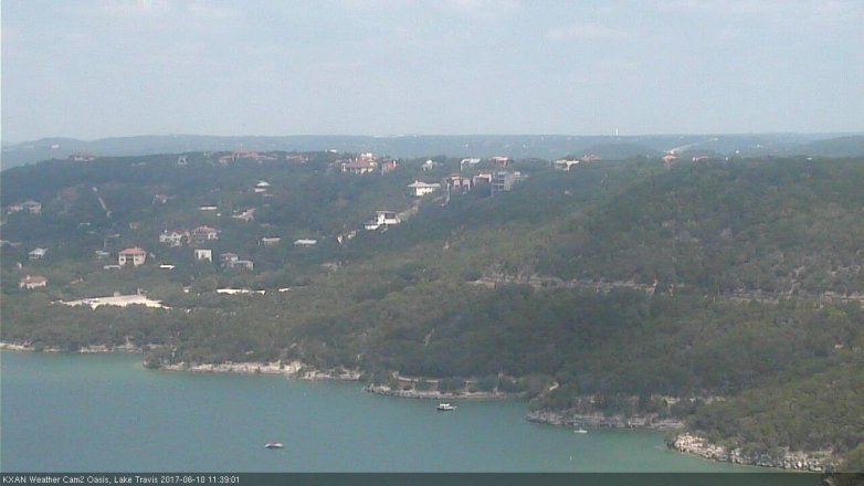 Lake Travis webcam, June 10, 2017 11:05 AM CT