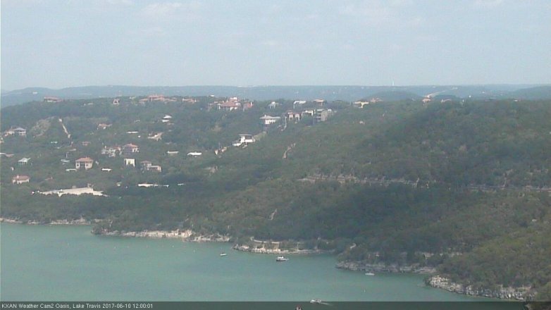 Lake Travis webcam, June 10, 2017 11:15 AM CT