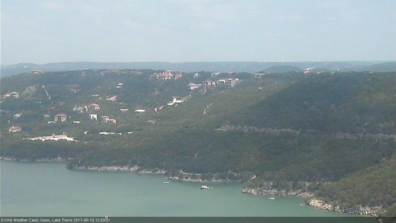 Lake Travis webcam, June 10, 2017 11:30 AM CT