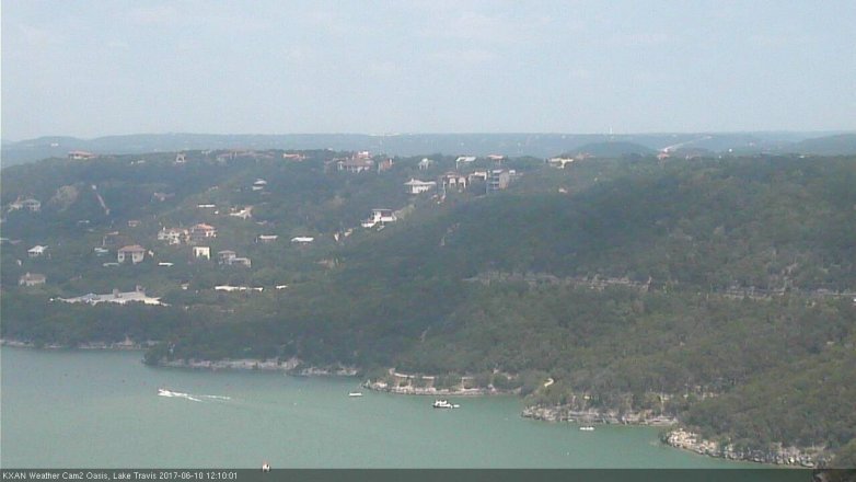 Lake Travis webcam, June 10, 2017 11:40 AM CT