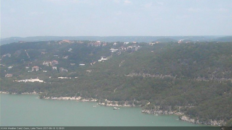 Lake Travis webcam, June 10, 2017 11:45 AM CT