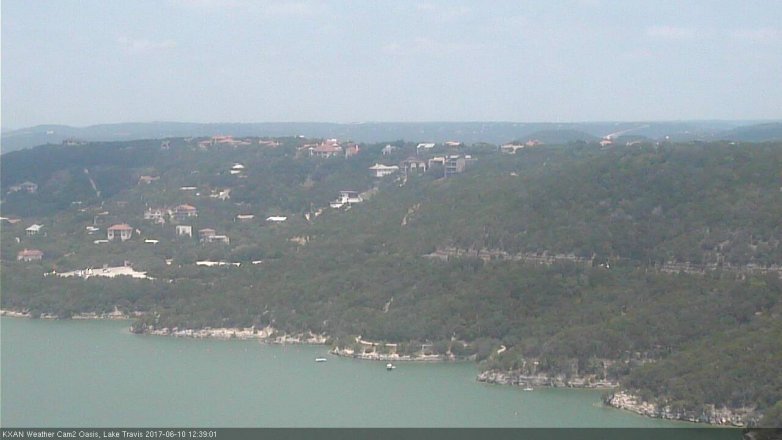 Lake Travis webcam, June 10, 2017 11:55 AM CT