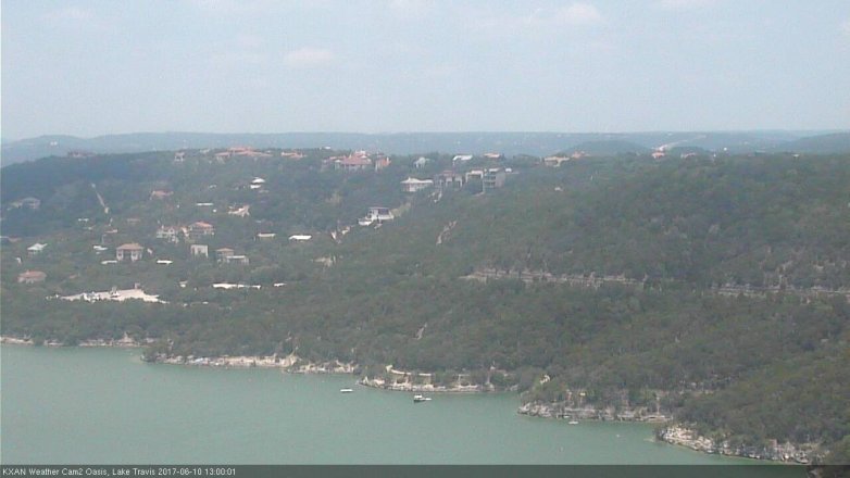 Lake Travis webcam, June 10, 2017 12:15 PM CT