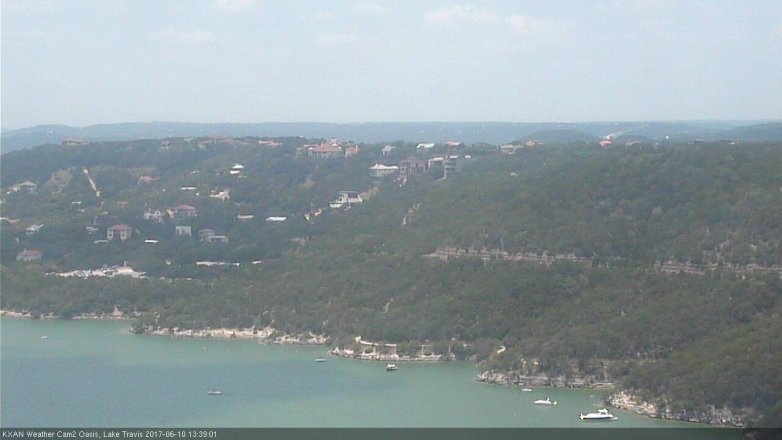 Lake Travis webcam, June 10, 2017 1:00 PM CT