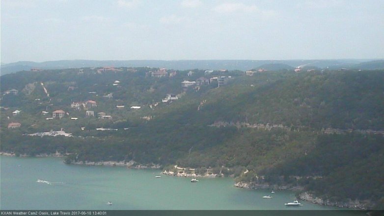 Lake Travis webcam, June 10, 2017 1:10 PM CT