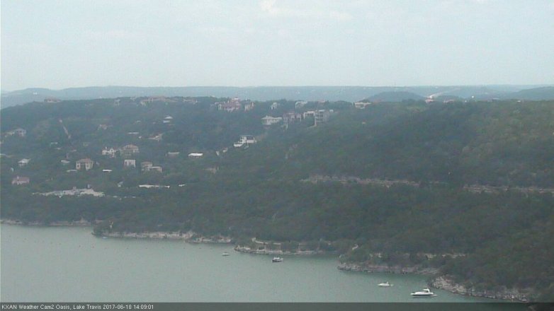 Lake Travis webcam, June 10, 2017 1:20 PM CT